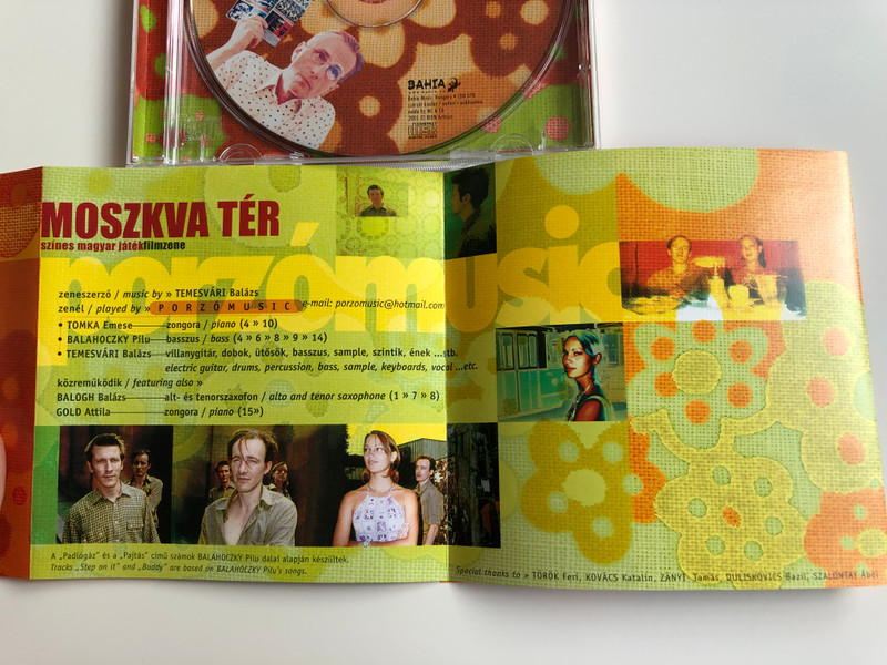 Moszkva Ter - Szines Magyar Jatek Filmzene - Temesvári Balázs / Bahia Music ‎Audio CD 2001 / CDB 078