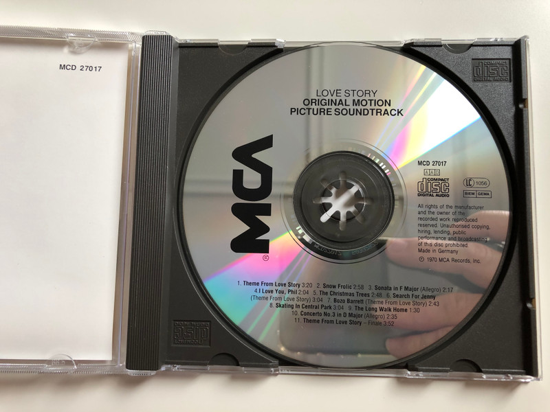 Love Story - Music From The Original Soundtrack / Composed by Francis Lai / MCA Records ‎Audio CD / MCD 27017