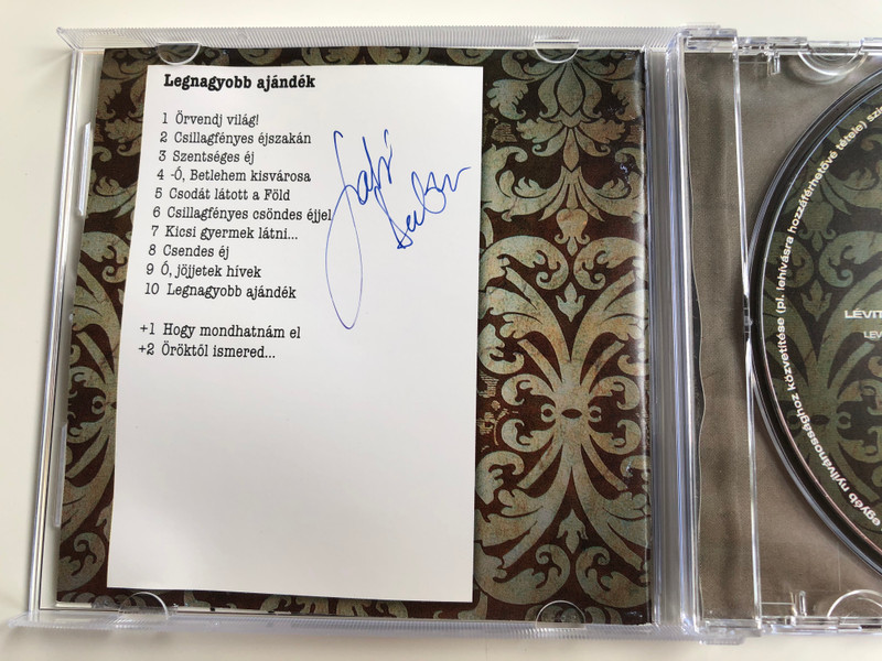 Szabó Balázs - Legnagyobb Ajandek / Karacsonyi dalok maskent / Extra: Duett pinter belaval / Levita Kiado Audio CD 2010 / Hungarian Christian Christmas Songs & Hymns