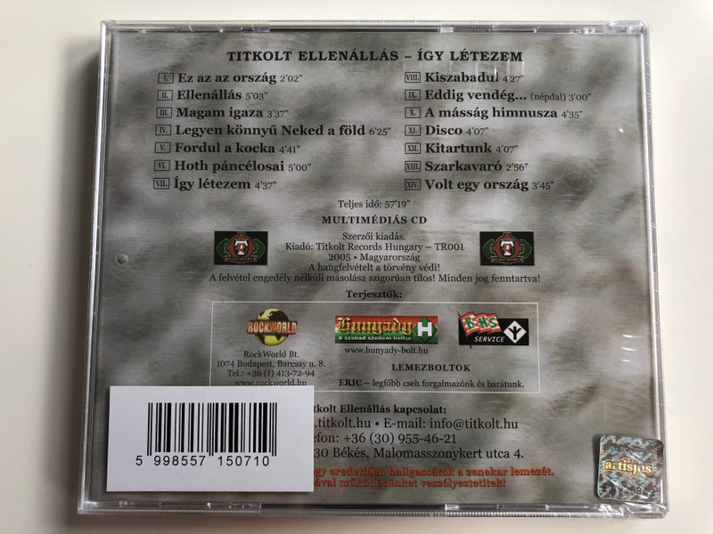 Titkolt Ellenállás ‎– Így Létezem / Titkolt Records Audio CD 2005 / TR001
