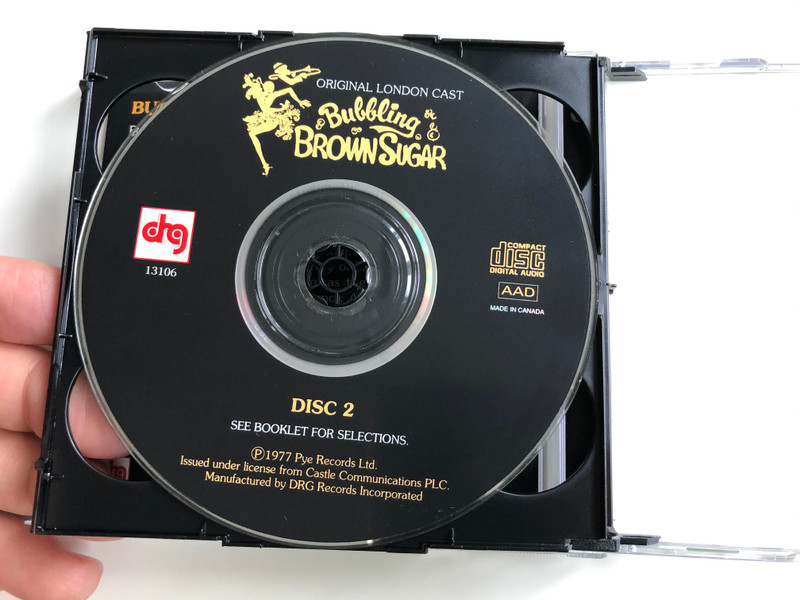 Bubbling Brown Sugar / Jack Levin presents Billy Daniels in Bubbling Brown Sugar, The Original London Cast Recording, also starring Lon Satton, Elaine Delmar & introducing Helen Gelzer / DRG Records ‎2x Audio CD / 13106