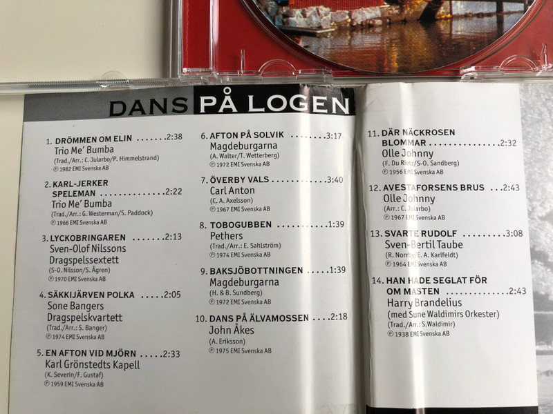 Dans På Logen / Drommen Om Elin, Trio Me' Bumba, Sakkijarven Polka, Sone Bangers Dragspelskvartett, En afton vid mjron, Karl Gronstedts Kapell / Disky Audio CD 1997 / DC 870092Dans På Logen / Drommen Om Elin, Trio Me' Bumba, Sakkijarven Polka, Sone Bangers Dragspelskvartett, En afton vid mjron, Karl Gronstedts Kapell / Disky Audio CD 1997 / DC 870092