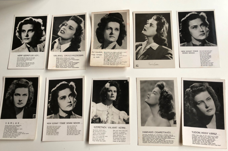 10 Katalin Karády ORIGINAL Post Cards / As pictured