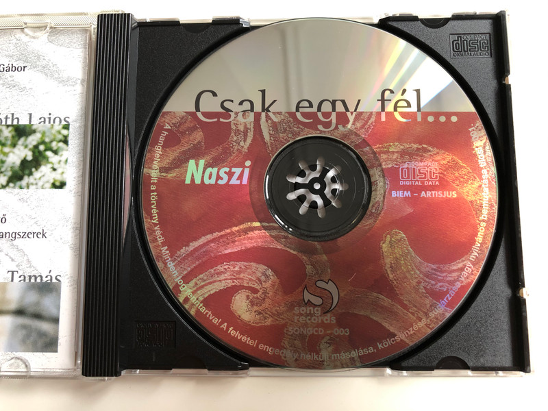Csak Egy Fél... - Naszi / Song Records Audio CD 2001 / SONGCD-003