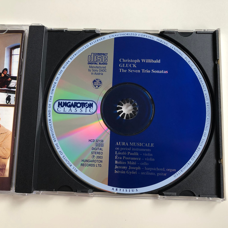 Gluck - The Seven Trio Sonatas / Aura Musicale on period instruments / Artistic director: Balazs Mate / Hungaroton Classic Audio CD 2003 Stereo / HCD 32158