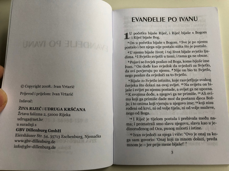 Evanđelje po Ivanu - Croatian language Gospel of John / Gute Botschaft Verlag 2017 / GBV (9783866981508)