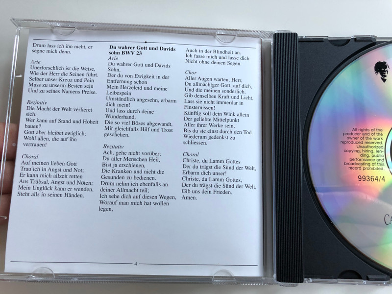 Bach Edition / Cantatas - Kantaten / Was Gott Tut, Das Ist Wohlgetan (BWV 98), Ich Habe Meine Zuversicht (BWV 188), Du Wahrer Gott Und Davids Sohn (BWV 23) / Brilliant Classics ‎Audio CD / 99364/4