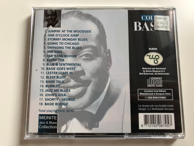 Count Basie ‎– Famous Jazz Sessions / Midnite Jazz & Blues Collection / Audio CD 2000 / MJB005