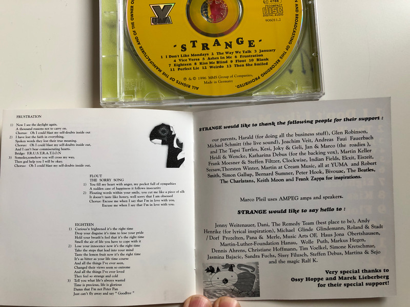 Strange / MMS ‎Audio CD 1996 / 906011.2 / German pop punk / alternative rock