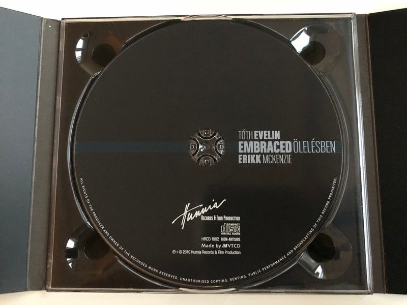 Tóth Evelin - Erikk Mckenzie - Ölelésben / Embraced / Hunnia Records & Film Production ‎Audio CD 2010 / HRCD1002  