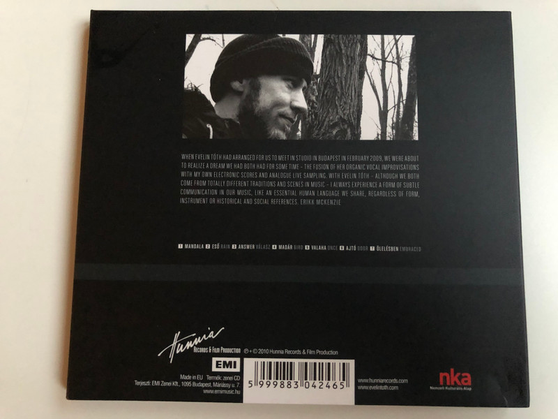 Toth Evelin, Erikk Mckenzie - Embraced Olelesben / Hunnia Records & Film Production ‎Audio CD 2010 / HRCD1002