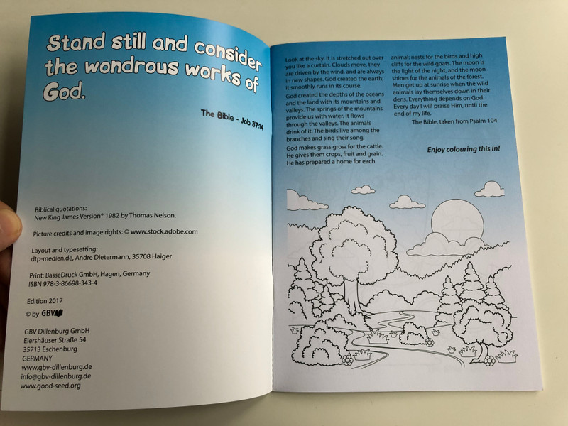 Time for Wonder! Children's Colouring Book / Gute Botschaft Verlag 2017 / Paperback / GBV 0382 / For Children ages 4-8 (9783866983434)