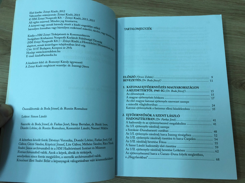 Levegőből harcba - A magyar katonai ejtőernyőzés története és változó feladatrendszere by Dr. Boda József, Dr. Ruszin Romulusz / HM Zrínyi Kiadó 2015 / Paperback / The history of Hungarian military parachuting (9789633275368)