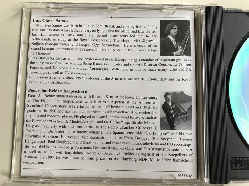 Bach Edition / Violin Sonatas BWV 1017 - 1018 - 1019 - Violinsonaten / Brilliant Classics ‎Audio CD / 99375/12