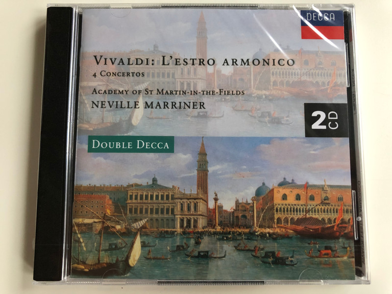 Vivaldi: L'estro Armonico - 4 Concertos / Academy of St Martin-in-the-Fields / Double Decca / Decca 2x Audio CD 1994 / 443 476-2