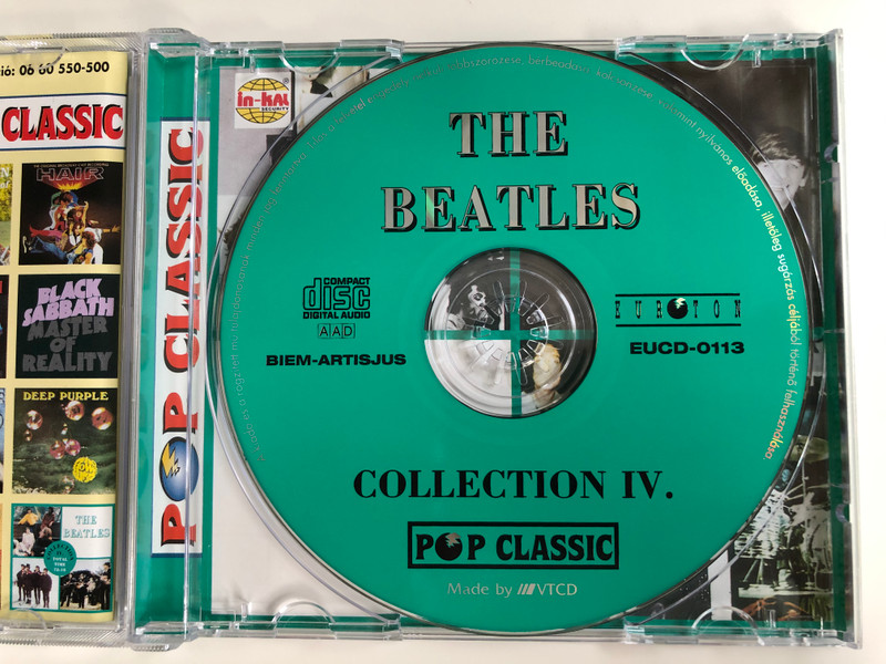 The Beatles ‎– Collection IV. / Total Time 72:18 / Pop Classic / Euroton Audio CD / EUCD-0113