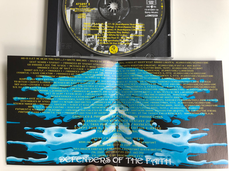 Frankfurt Trax Volume 5 - Defenders Of The Faith / Dance Pool ‎Audio CD 1994 / 475897 2