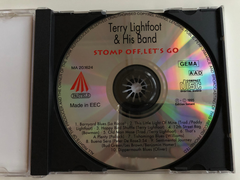 Terry Lightfoot & His Band - Stomp Off, Let's Go / Buena Serra, Happy Bird Shuffle, That's A Plenty, Sentimental Journey, u.a. / Digital Remastered Jazz Edition / Pastels Audio CD 1995 / CD 20.1624