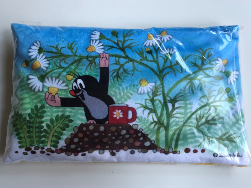 Krtek - Little Mole Heating Pillow - linseed filled - chamomille / Nahrivaci polštárek - naplneny lnenym semínkem / Klein Maulwurf Wärmekissen - Leinsamen füllung / 700W max - 1-2 min / Krteček Polštár nahrivaci, hermá (8590121500890)