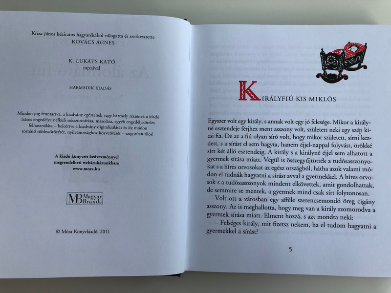 Az álomlátó fiú - Székely népmesék by Kriza János / Hungarian Transylvanian folk tales / Móra Könyvkiadó 2011 / Hardcover (9789631189896)
