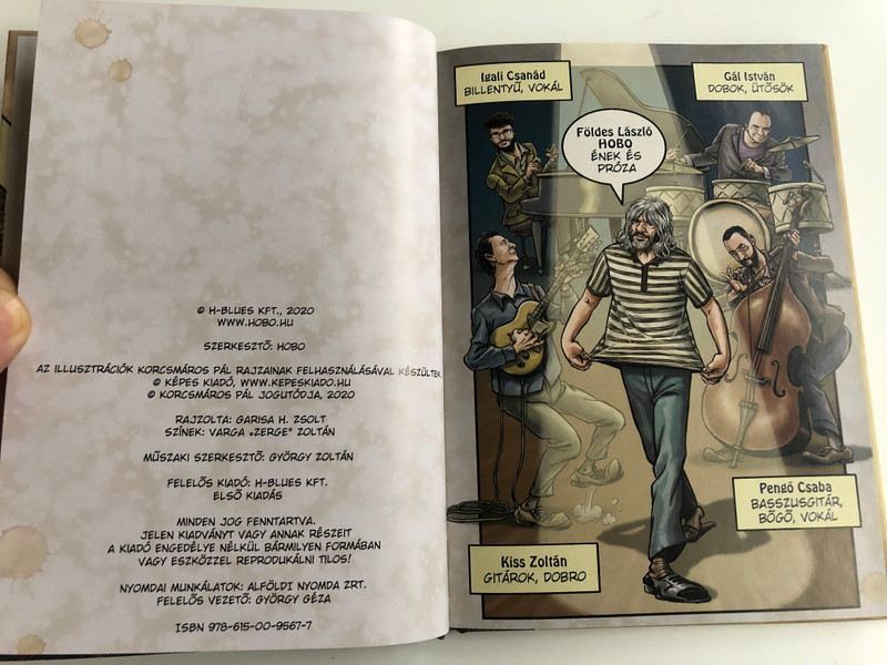 Hobo - Rejtő Dekameron Comic Book with Audio CD / H-Blues Kft. 2020 / Book Illustrations by Garisa H. Zsolt - Coloring by Varga "Zerge" Zoltán / Edited by Hobo - Földes László (9786150095677)