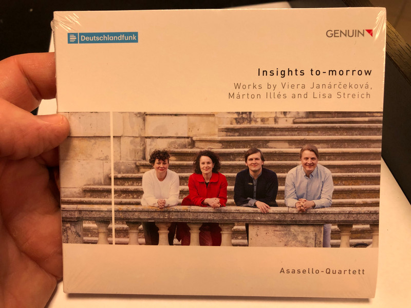 Insights to-morrow / Works by Viera Janarčekova, Marton Illes and Lisa Streich / Asasello-Quartett / Geniun Classics Audio CD 2020 / GEN 20639