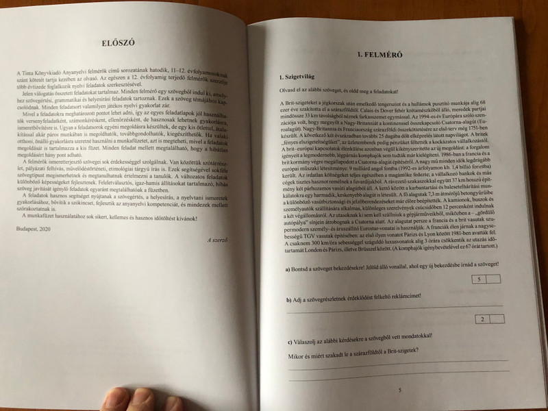 Anyanyelvi felmérők a 11-12. évfolyam számára by Raátz Judit / 9 feladatsor a helyesírás, a nyelvtani elemzés, a szövegértés és a szövegalkotás területéről megoldásokkal / Tinta könyvkiadó / Hungarian language grammar tests with solutions (9789634092681)