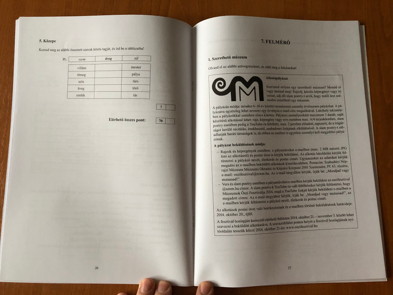 Anyanyelvi felmérők a 8. évfolyam számára by Raátz Judit / 10 feladatsor a helyesírás, a nyelvtani elemzés, a szövegértés és a szövegalkotás területéről megoldásokkal / Tinta könyvkiadó / Hungarian language grammar tests with solutions - for 8th graders (9789634091110)