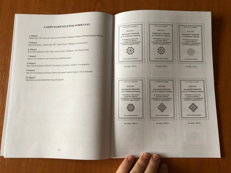 Anyanyelvi felmérők a 8. évfolyam számára by Raátz Judit / 10 feladatsor a helyesírás, a nyelvtani elemzés, a szövegértés és a szövegalkotás területéről megoldásokkal / Tinta könyvkiadó / Hungarian language grammar tests with solutions - for 8th graders (9789634091110)