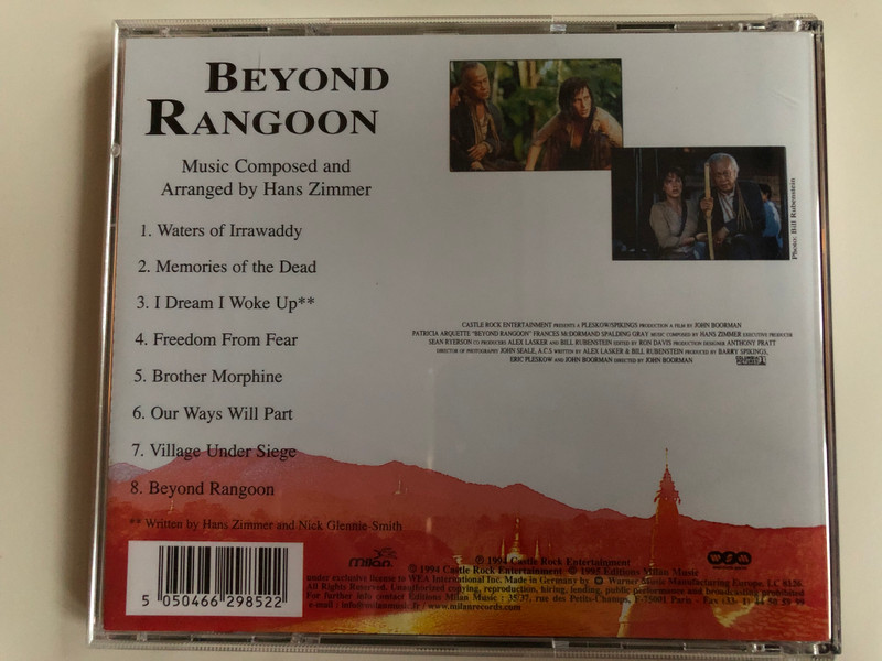 Offical Selection - Cannes 1995 / Beyond Rangoon / Music Composed by Hans Zimmer ‎/ Milan ‎Audio CD 1995 / 5050466298522
