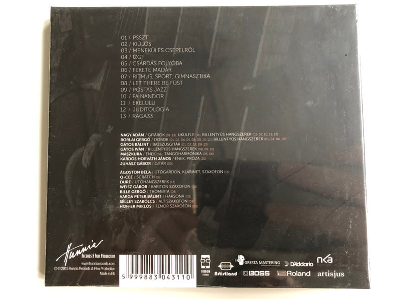 Nagy Ádám ‎– Work Projekt / Hunnia Records & Film Production Audio CD 2015 / HRCD 1502