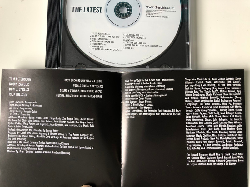 Cheap Trick ‎– The Latest / Cheap Trick Unlimited ‎Audio CD 2009 / CTU 2009 