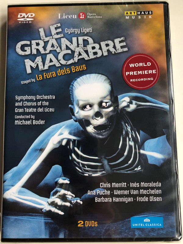 Le grand Macabre DVD 2012 World Premiere recording / Directed by Xavi Bové / Libretto by György Ligeti / Symphony Orchestra and Chorus of the Gran Teatre del Liceu - Conducted by Michael Boder (807280164398)