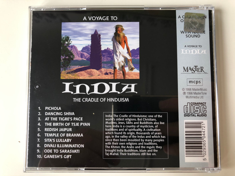 A Voyage To India / A Collection Of Ambient Music Remixed With Native Sound / MasterTone ‎Audio CD 1998 / 0447