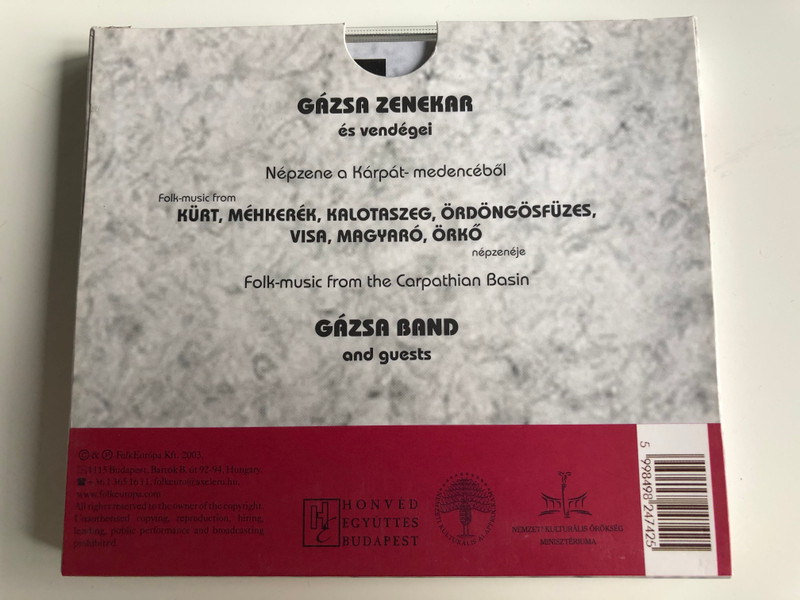 Papp István Gázsa ‎– From Budapest to Kommando / Folk Európa ‎Audio CD 2003 / FESZCD04