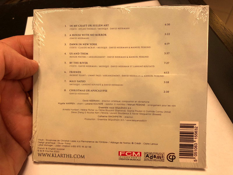 Noir Lac - David Neerman / Ensmeble Sequenza 9.3, Catherine Simonpietri, Krystle Warren, Lansine Kouyate / Klarthe Audio CD 2020 / 5051083155632