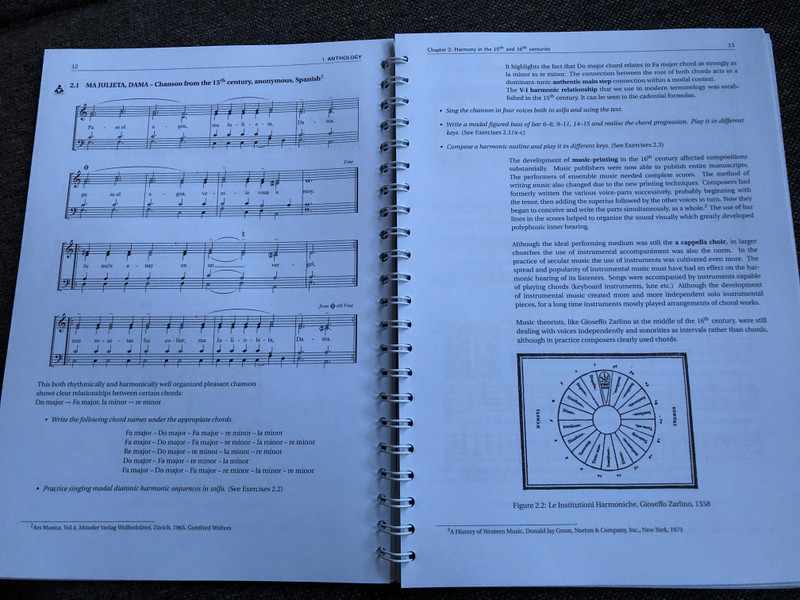 A Practical Approach to Harmony by Dr. Katalin Kiss / From the Birth of Polyphony to the Baroque Era / Editio Musica Budapest 2015 - Liszt Ferenc Academy of Music / Anthology - Exercises - Solutions (9789633307670)