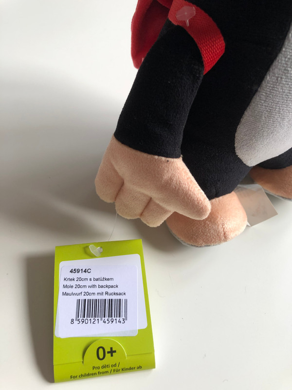 Krtek - Little Mole 20 cm with backpack / Krteéek s batúžkem - Maulwurf mit Rucksack / Kisvakond hátizsákkal - 20 CM / 45914C / Ages 0+ (8590121459143)