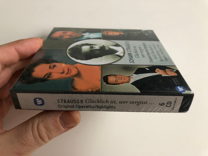 Johann Strauss II - Glucklich ist, wer vergisst ... / Original Operetta Highlights / Koth, Wunderlich, Rothenberger, Schock, Gedda, Barabas, Prey / Warner Classics 6x Audio CD 2013 / 5099943128020