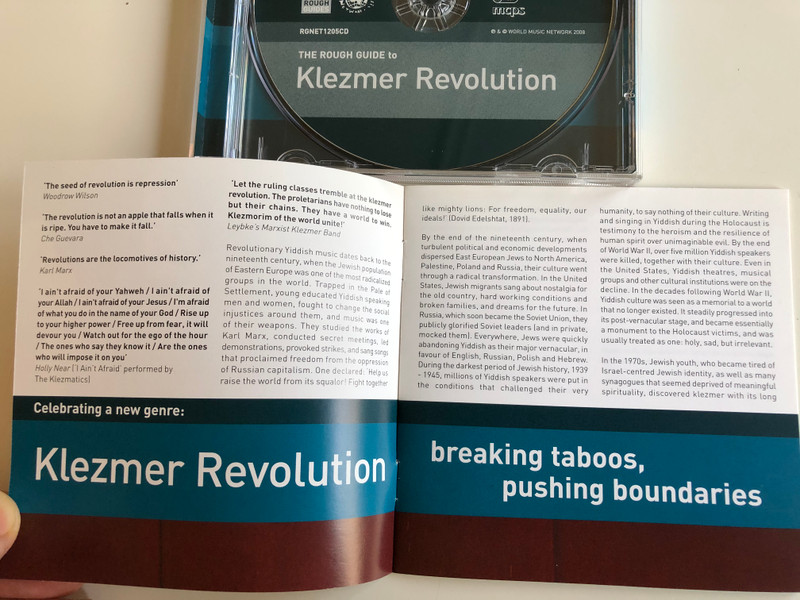 The Rough Guide To Klezmer Revolution / World Music Network ‎Audio CD 2008 / RGNET1205CD