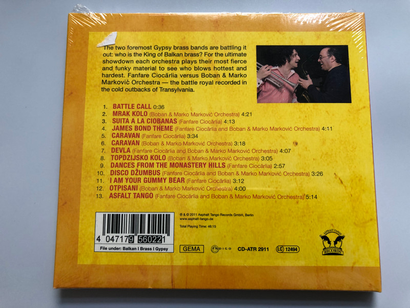 Balkan Brass Battle / Boban & Marko Marković Orchestra Versus Fanfare Ciocărlia ‎/ Asphalt Tango Records ‎Audio CD 2011 / CD-ATR 2911