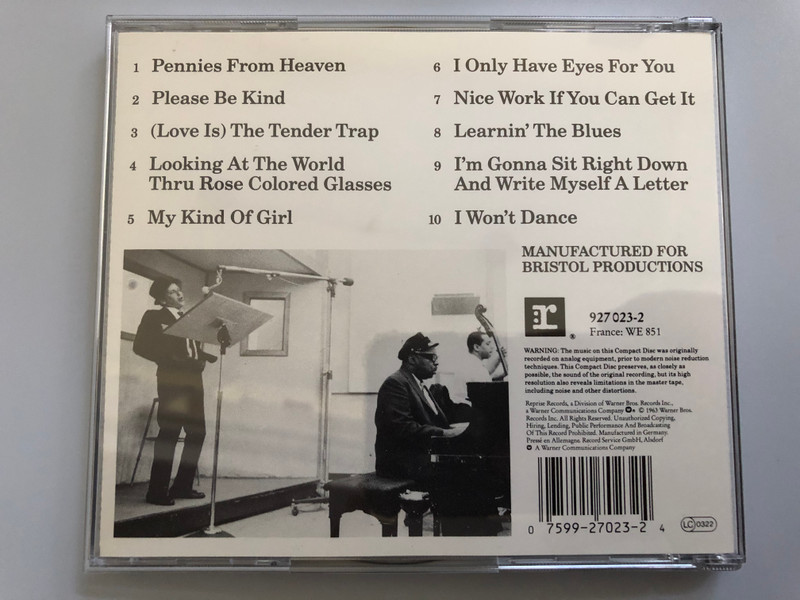 Sinatra-Basie - An Historic Musical First / Reprise Records ‎Audio CD / 927 023-2