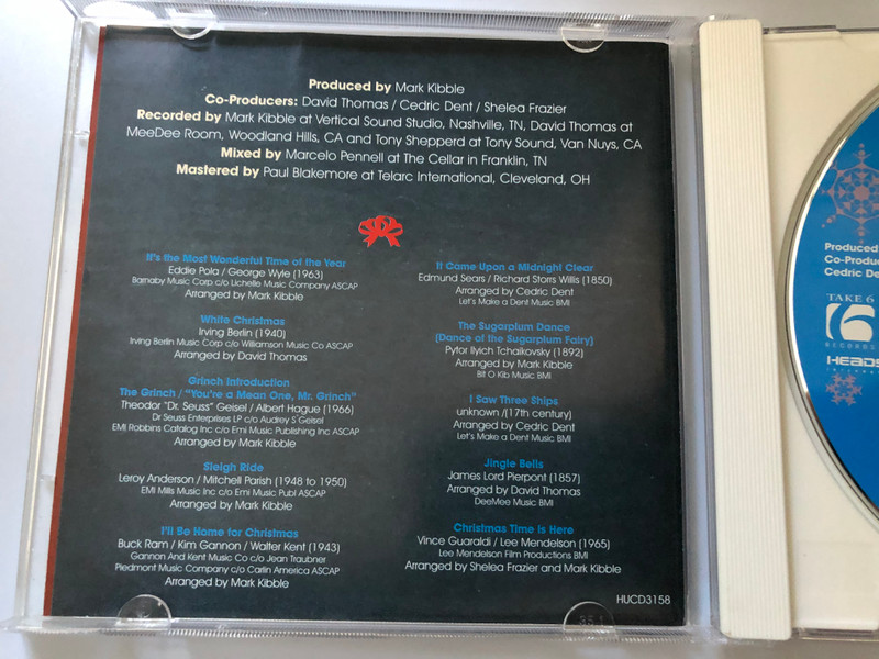 The Most Wonderful Time Of The Year - Take 6 ‎/ Take 6 Records ‎Audio CD 2010 / HUCD3158