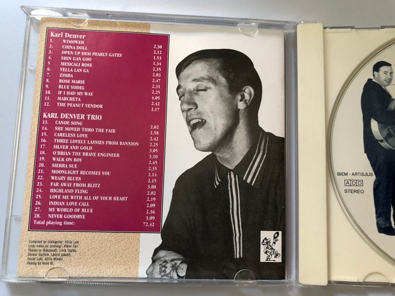 Wimoweh - Karl Denver / The Karl Denver Trio, Wimoweh / Rock In Box Records Audio CD 1999 / RIB CD 054