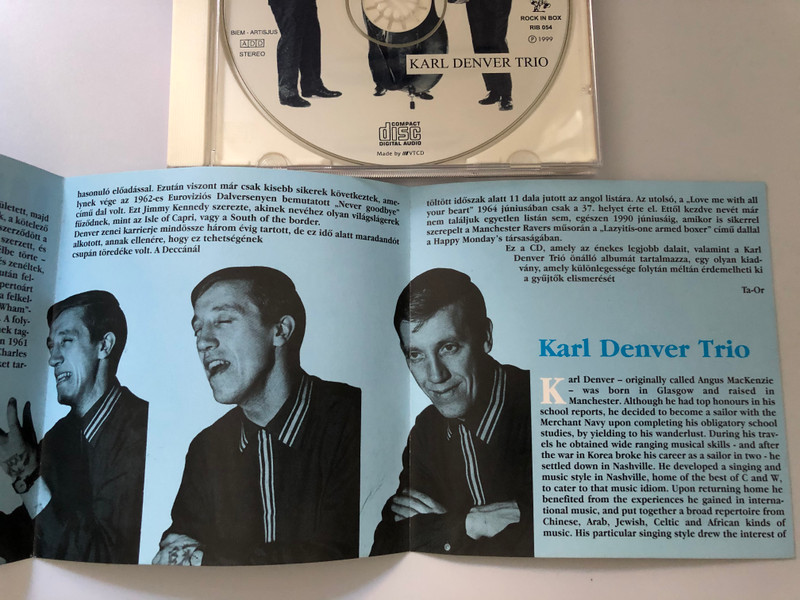 Wimoweh - Karl Denver / The Karl Denver Trio, Wimoweh / Rock In Box Records Audio CD 1999 / RIB CD 054