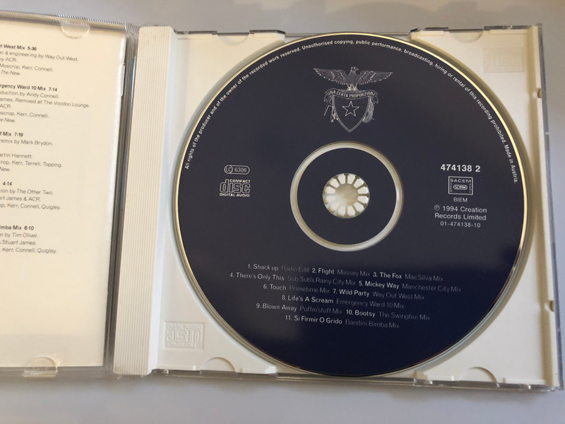 ACR ‎– Looking For A Certain Ratio - Una Certa Proporzione / Creation Records ‎Audio CD 1994 / SCR 474138 2