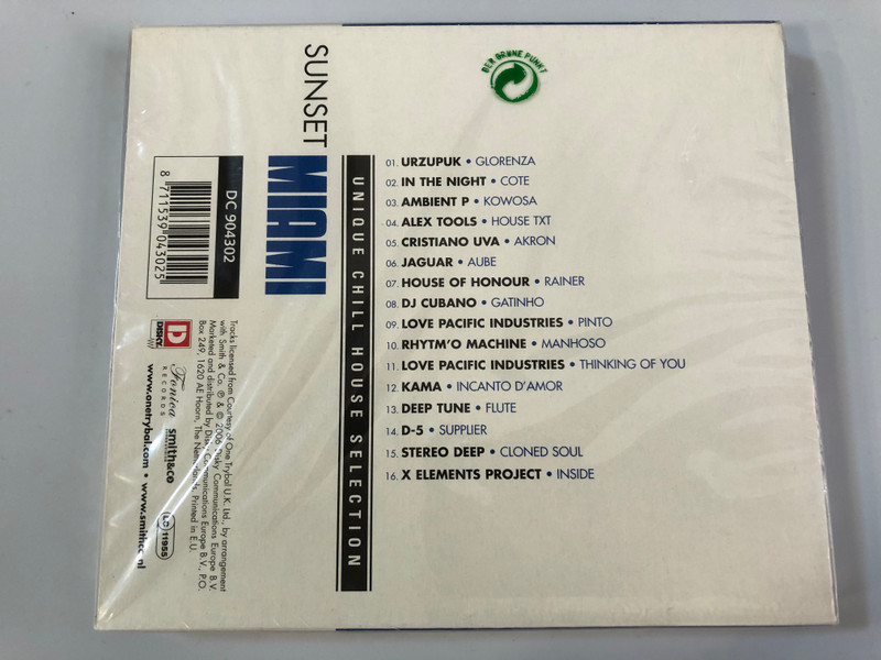 Sunset Miami - Unique Chill House Selection / Disky ‎Audio CD 2006 / DC 904302