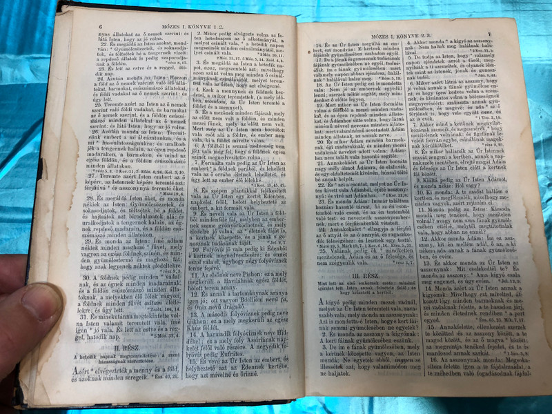 Antique 1906 Hungarian Károli Bible / Szent Biblia - Károli Gáspár / Brit és Külföldi Biblia-Társulat / British and foreign Bible Society / Antik 1906-os magyar biblia (HunKaroliBible1906)
