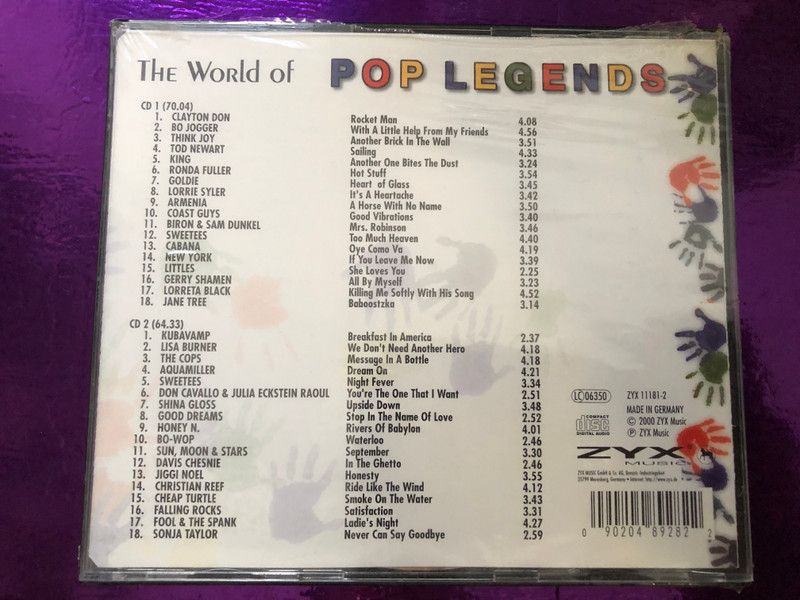 The World Of Pop Legends / We Don't Need Another Hero, It's A Heartache, Satisfaction, Rocket Man, Another One Bites The Dust, Message In A Bottle, ...and more / ZYX Music 2x Audio CD 2000 / ZYX 11181-2