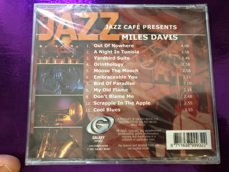 Jazz Café Presents - Miles Davis / Galaxy Audio CD 2001 / 3899932